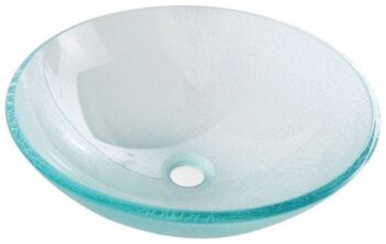 SAPHO - ICE sklenené umývadlo na dosku priemer 42cm, číre s pieskovaním 2501-04
