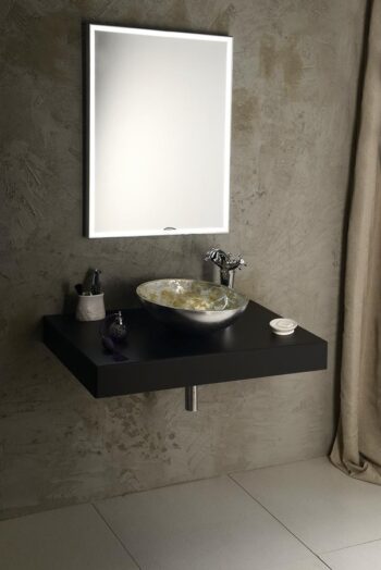 SAPHO - LUMINAR zrkadlo s LED osvetlením v ráme 60x80cm, chróm NL557