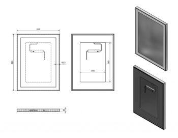 SAPHO - LUMINAR zrkadlo s LED osvetlením v ráme 60x80cm, chróm NL557