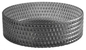 SAPHO - MARAGUA gravírované sklenené umývadlo na dosku priemer 39,5cm, čierna TY214