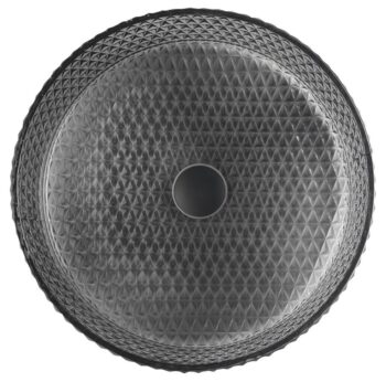 SAPHO - MARAGUA gravírované sklenené umývadlo na dosku priemer 39,5cm, čierna TY214