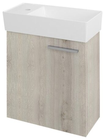 SAPHO - MAXX umývadlo 47x24cm, ľavá, liaty mramor, biela MX475