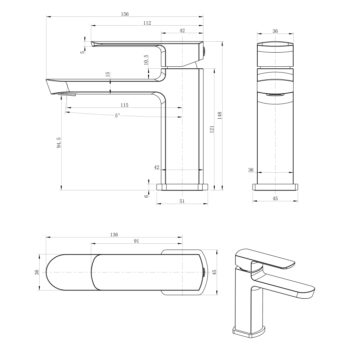 SAPHO - MIXONA 25 stojánkova umývadlová batéria, chróm MG001