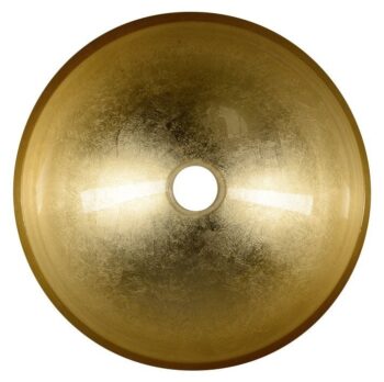 SAPHO - MURANO BLACK-GOLD sklenené umývadlo na dosku, priemer 40cm, zlata/čierna AL5318-77