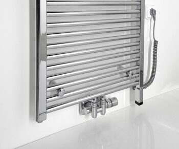 SAPHO - ONE D vykurovacia tyč s termostatom, 400 W, pravá, chróm ONE-D-C-400