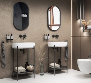 SAPHO - PUNO podstavec pod umývadlo 400x820x360, čierna SKA570-2