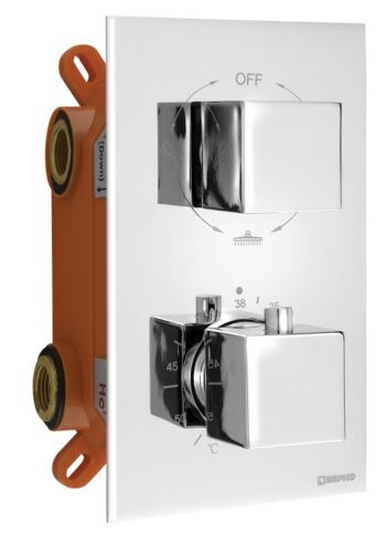 SAPHO - Podomietková sprchová termostatická batéria, box, 3 výstupy, chróm 1102-63