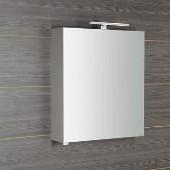 SAPHO - RIWA galérka s LED osvetlením, 60x70x17cm, biela lesk RIW060-0030
