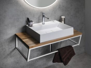 SAPHO - SKA konzola pod umývadlo/pod dosku, 900x200x460, čierna mat SKA203