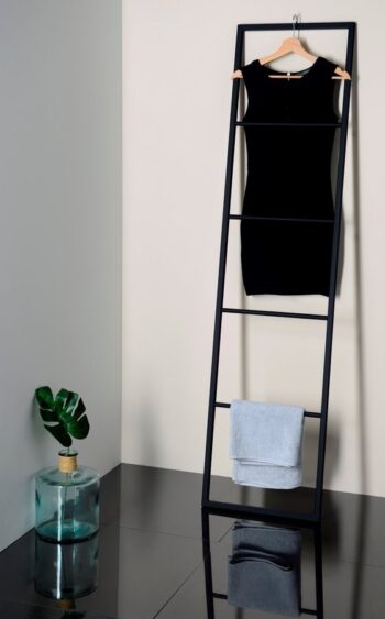 SAPHO - SKA stojaci sušiak uterákov 420x1700x20, čierna mat SKA551