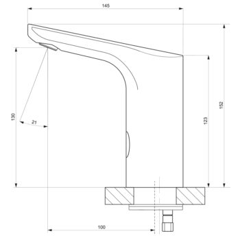SAPHO - Stojánková senzorová batéria 6V DC (4xAA), chróm PS782