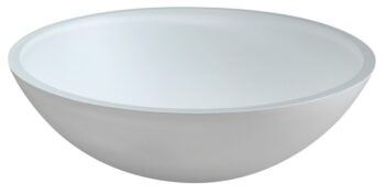 SAPHO - TELICA sklenené umývadlo na dosku priemer 42cm, biela mat TY181W