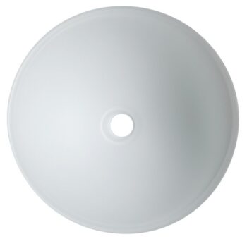 SAPHO - TELICA sklenené umývadlo na dosku priemer 42cm, biela mat TY181W