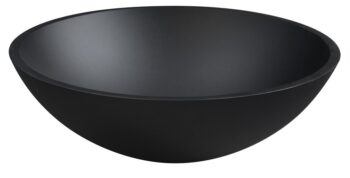 SAPHO - TELICA sklenené umývadlo na dosku priemer 42cm, čierná mat TY181B