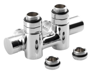 SAPHO - TWIN COMBI termostatická pripojovacia súprava ventil pre stredové pripojenie, pravá, chróm CP461S
