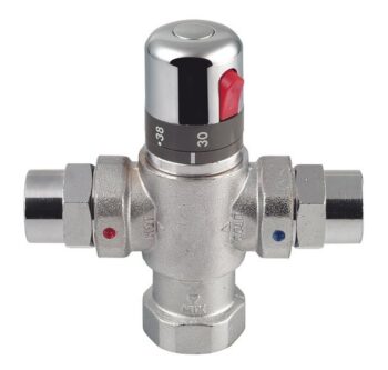SAPHO - Termostatický regulátor teploty vody, 1", pre 4 až 8 odberných miest, chróm TMTCOM