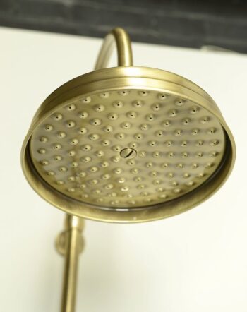 SAPHO - VANITY sprchový stĺp s pripojením vody na batériu, hlavová a ručná sprcha, bronz SET066