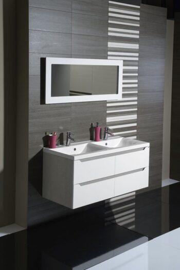 SAPHO - WAVE dvojumývadlová skrinka 119,7x50x47,8cm, biela WA120-3030