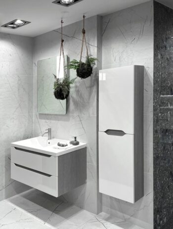 SAPHO - WAVE skrinka vysoká 40x140x20cm, ľavá/pravá, biela WA250-3030
