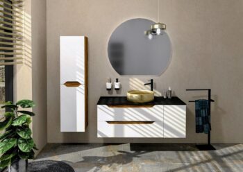 SAPHO - WAVE skrinka vysoká 40x140x20cm, ľavá/pravá, biela WA250-3030