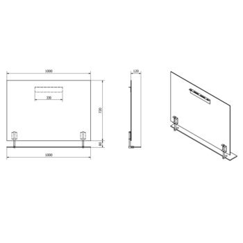 SAPHO - WEGA zrkadlo s policou 100x80cm 60092