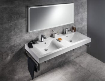 SAPHO - Zrkadlo GEMINI s LED osvetlením 150x55cm GM150
