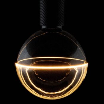 SEGULA LED-Globe Illusion E27 G125 číra/čierna 5W 1900K dim