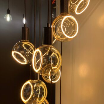 SEGULA LED floating Globe G150 E27 4,5W zlatá 45°