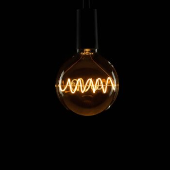 SEGULA LED globe G125 E27 7W curved plus, číra