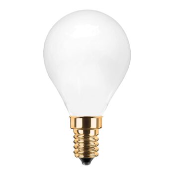 SEGULA LED kvapková žiarovka 24V DC E14 3W 922 opál stmievateľná