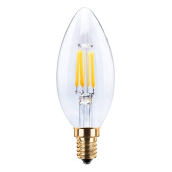 SEGULA LED sviečka 24V DC E14 3W 922 Žiarovka stmavená