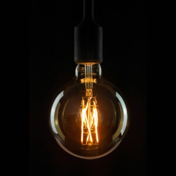 SEGULA LED žiarovka E27 G125 5W 2 200K zlatá stmievateľná
