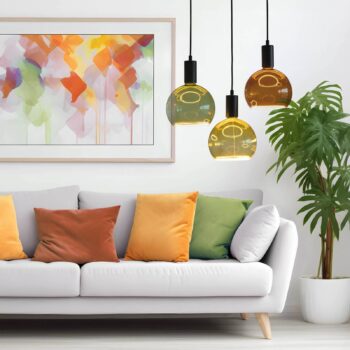 SEGULA LED žiarovka plávajúca, E27 oranžová G200 6 W 922 dim