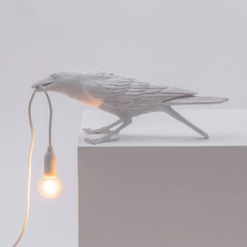 SELETTI Bird Lamp LED dekoratívna lampa, hrajúca, biela