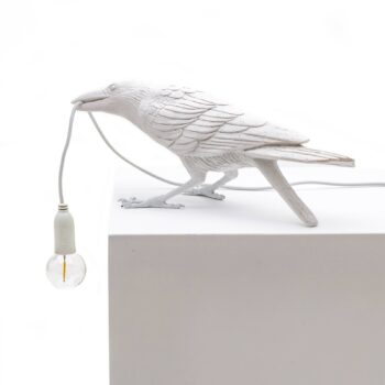 SELETTI Bird Lamp LED dekoratívna lampa, hrajúca, biela
