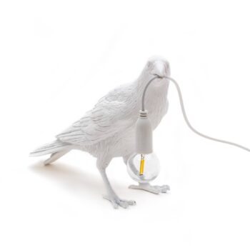 SELETTI Bird Lamp LED dekoratívna lampa, na počkanie, biela