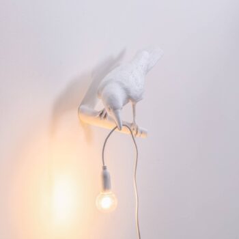 SELETTI Bird Lamp LED dekoratívne nástenné svietidlo, ľavé, biele