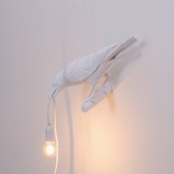 SELETTI Bird Lamp LED dekoratívne nástenné svietidlo, ľavé, biele