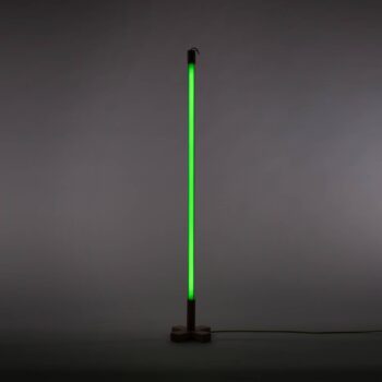 SELETTI LED svetlo Linea, zelené, drevené detaily, univerzálne