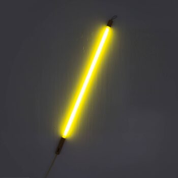 SELETTI LED svetlo Linea, žlté, drevené detaily, univerzálne