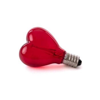 SELETTI LED žiarovka E14 1W 5V, lampa na myš, srdiečková červená