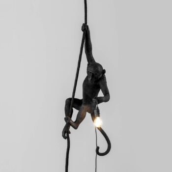 SELETTI Monkey Lamp LED závesná lampa čierna