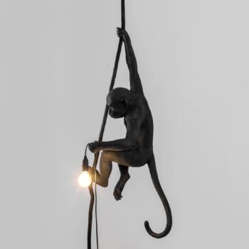 SELETTI Monkey Lamp LED závesná lampa čierna