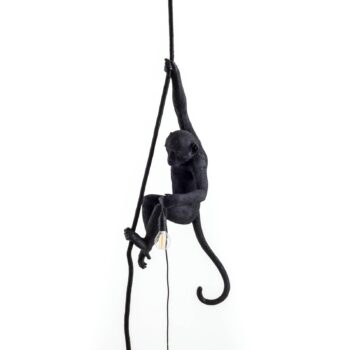SELETTI Monkey Lamp LED závesná lampa čierna