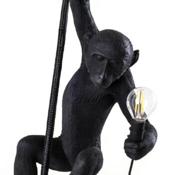 SELETTI Monkey Lamp LED závesná lampa čierna