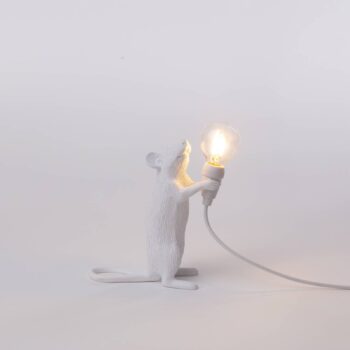 SELETTI Mouse Lamp LED dekoratívna lampa USB vertikálna biela