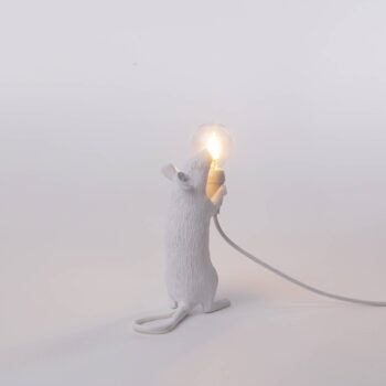 SELETTI Mouse Lamp LED dekoratívna lampa USB vertikálna biela