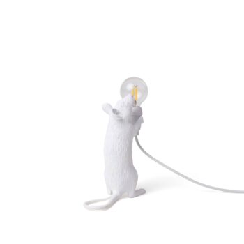 SELETTI Mouse Lamp LED dekoratívna lampa USB vertikálna biela