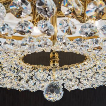 SHERATA – okrúhle stropné svietidlo zlaté 45 cm