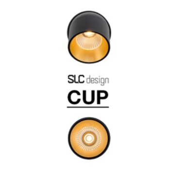 SLC Cup zapustené LED downlight čierna/zlatá 2700K